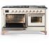 Ilve Majestic III Collection UM60FNR3AWP - Majestic III 60 inch Dual Fuel Range