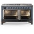 Ilve Majestic III Collection UM60FNR3BGB - Majestic III 60 inch Dual Fuel Range