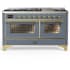Ilve Majestic III Collection UM60FNR3BGGLP - Majestic III 60 inch Dual Fuel Range