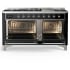 Ilve Majestic III Collection UM60FNR3BKC - Majestic III 60 inch Dual Fuel Range