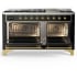 Ilve Majestic III Collection UM60FNR3BKGLP - Majestic III 60 inch Dual Fuel Range