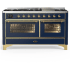Ilve Majestic III Collection UM60FNR3MBG - 60 Inch Dual Fuel Range with 7 Sealed Burners, Griddle