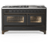 Ilve Majestic III Collection UM60FNR3MGB - 60 Inch Dual Fuel Range with 7 Sealed Burners, Griddle