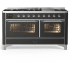 Ilve Majestic III Collection UM60FNR3MGC - 60 Inch Dual Fuel Range with 7 Sealed Burners, Griddle