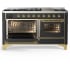 Ilve Majestic III Collection UM60FNR3MGG - 60 Inch Dual Fuel Range with 7 Sealed Burners, Griddle