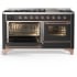 Ilve Majestic III Collection UM60FNR3MGPLP - 60 Inch Dual Fuel Range with 7 Sealed Burners, Griddle