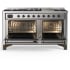 Ilve Majestic III Collection UM60FNR3SSBLP - Majestic III 60 inch Dual Fuel Range