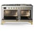 Ilve Majestic III Collection UM60FNR3SSG - Majestic III 60 inch Dual Fuel Range