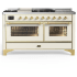 Ilve Majestic III Collection UM60FSNR3AWG - Majestic III 60 inch Dual Fuel Range