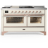 Ilve Majestic III Collection UM60FSNR3AWPLP - Majestic III 60 inch Dual Fuel Range