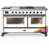 Ilve Majestic III Collection UM60FSNR3RAB - Majestic III 60 inch Dual Fuel Range