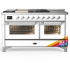 Ilve Majestic III Collection UM60FSNR3RAC - Majestic III 60 inch Dual Fuel Range