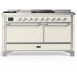 Ilve Majestic III Collection UM60FSQNR3AWCLP - Majestic III 60 inch Dual Fuel Range