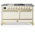 Ilve Majestic III Collection UM60FSQNR3AWGLP - Majestic III 60 inch Dual Fuel Range