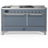 Ilve Majestic III Collection UM60FSQNR3BGCLP - Majestic III 60 inch Dual Fuel Range