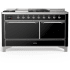Ilve Majestic III Collection UM60FSQNR3BKCLP - Majestic III 60 inch Dual Fuel Range