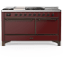 Ilve Majestic III Collection UM60FSQNR3BUBLP - Majestic III 60 inch Dual Fuel Range