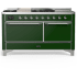 Ilve Majestic III Collection UM60FSQNR3EGC - 60 Inch Dual Fuel Range with 7 Sealed Burners, Griddle, Frenchtop