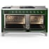 Ilve Majestic III Collection UM60FSQNR3EGC - 60 Inch Dual Fuel Range with 7 Sealed Burners, Griddle, Frenchtop