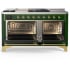 Ilve Majestic III Collection UM60FSQNR3EGG - 60 Inch Dual Fuel Range with 7 Sealed Burners, Griddle, Frenchtop