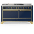 Ilve Majestic III Collection UM60FSQNR3MBG - 60 Inch Dual Fuel Range with 7 Sealed Burners, Griddle, Frenchtop