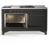 Ilve Majestic III Collection UM60FSQNR3MGBLP - 60 Inch Dual Fuel Range with 7 Sealed Burners, Griddle, Frenchtop