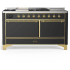 Ilve Majestic III Collection UM60FSQNR3MGGLP - 60 Inch Dual Fuel Range with 7 Sealed Burners, Griddle, Frenchtop