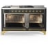 Ilve Majestic III Collection UM60FSQNR3MGGLP - 60 Inch Dual Fuel Range with 7 Sealed Burners, Griddle, Frenchtop