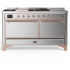 Ilve Majestic III Collection UM60FSQNR3SSP - Majestic III 60 inch Dual Fuel Range