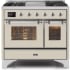 Ilve Majestic II Collection UMD10FDNS3AWCLP - 40 Inch Freestanding Dual Fuel Range in Front View