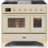 Ilve Majestic II Collection UMD10FDNS3AWG - 40 Inch Antique White Natural Gas Freestanding Range