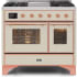 Ilve Majestic II Collection UMD10FDNS3AWPLP - 40 Inch Freestanding Dual Fuel Range in Front View