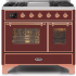 Ilve Majestic II Collection UMD10FDNS3BUP - 40 Inch Burgundy Natural Gas Freestanding Range
