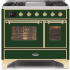 Ilve Majestic II Collection UMD10FDNS3EGG - 40 Inch Emerald Green Natural Gas Freestanding Range