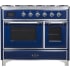 Ilve Majestic II Collection UMD10FDNS3MBCLP - 40 Inch Freestanding Dual Fuel Range in Front View