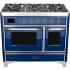 Ilve Majestic II Collection UMD10FDNS3MBCLP - 40 Inch Freestanding Dual Fuel Range in Front View