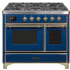 Ilve Majestic II Collection UMD10FDNS3MBG - 40 Inch Midnight Blue Natural Gas Freestanding Range