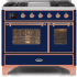 Ilve Majestic II Collection UMD10FDNS3MBPLP - 40 Inch Freestanding Dual Fuel Range in Front View