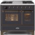 Ilve Majestic II Collection UMD10FDNS3MGBLP - 40 Inch Freestanding Dual Fuel Range in Front View