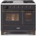 Ilve Majestic II Collection UMD10FDNS3MGB - 40 Inch Matte Graphite Natural Gas Freestanding Range