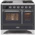 Ilve Majestic II Collection UMD10FDNS3MGCLP - 40 Inch Freestanding Dual Fuel Range in Front View