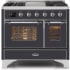 Ilve Majestic II Collection UMD10FDNS3MGC - 40 Inch Matte Graphite Natural Gas Freestanding Range