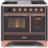 Ilve Majestic II Collection UMD10FDNS3MGP - 40 Inch Matte Graphite Natural Gas Freestanding Range