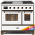Ilve Majestic II Collection UMD10FDNS3RAB - 40 Inch Freestanding Dual Fuel Range in Front View