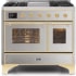 Ilve Majestic II Collection UMD10FDNS3SSGLP - 40 Inch Freestanding Dual Fuel Range in Front View