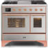 Ilve Majestic II Collection UMD10FDNS3SSPLP - 40 Inch Freestanding Dual Fuel Range in Front View
