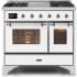 Ilve Majestic II Collection UMD10FDNS3WHCLP - 40 Inch Freestanding Dual Fuel Range in Front View