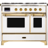 Ilve Majestic II Collection UMD10FDNS3WHGLP - 40 Inch Freestanding Dual Fuel Range in Front View