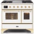 Ilve Majestic II Collection UMD10FDNS3WHG - 40 Inch White Natural Gas Freestanding Range