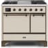 Ilve Majestic II Collection UMD10FDQNS3AWB - 40 Inch Freestanding Dual Fuel Range in Front View